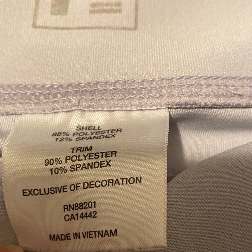 Light Grey Ribbed Panel Performance Leggings Xs M… - image 3